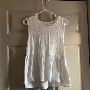 Woman white tank top